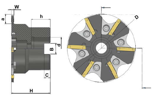 R675.61-080-3 nástrčná fréza kotoučová